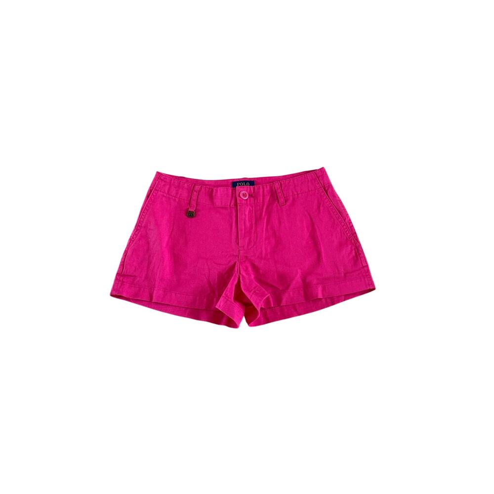NWOT Girls 10 Polo Ralph Lauren Hot Pink Flat Front Chino Shorts